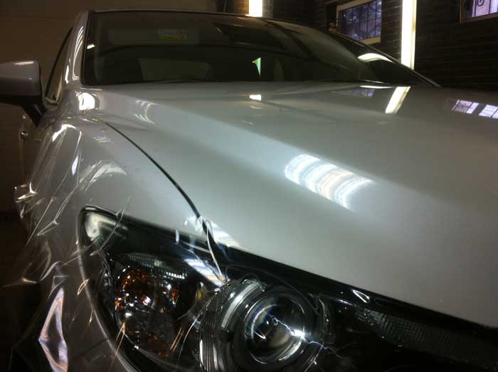 Оклейка капота Mazda-6  пленкой 3М